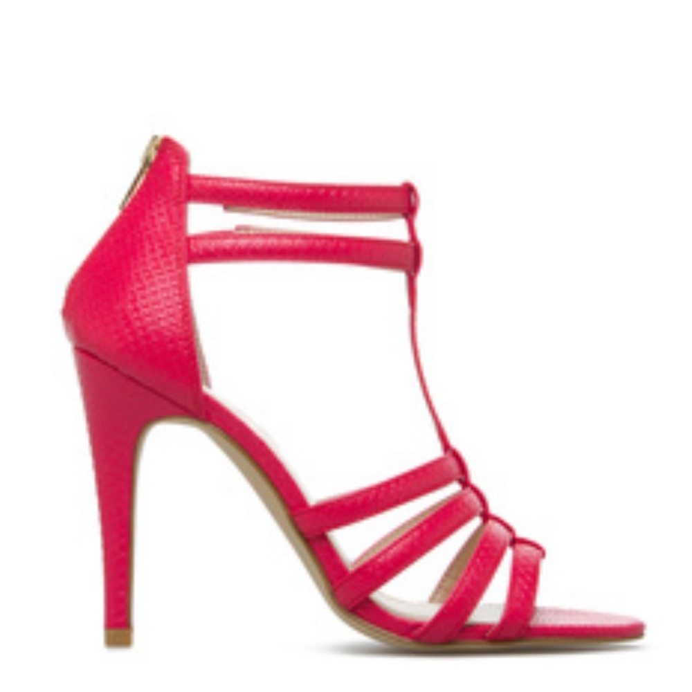 Shoe Dazzle| Lauralee T Strap Sandal Heel Sz 6 NE